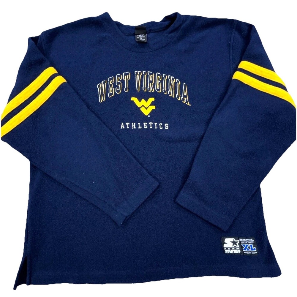 Vintage WVU Sweatshirt Men XL Fleece Crewneck Sweater Embroidered Starter  Y2K *